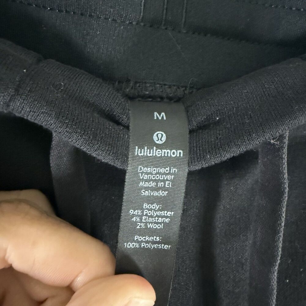 Lululemon Joggers Men's Medium Black Pockets Elastic Waist Pull On Drawstring - Picture 4 of 12
